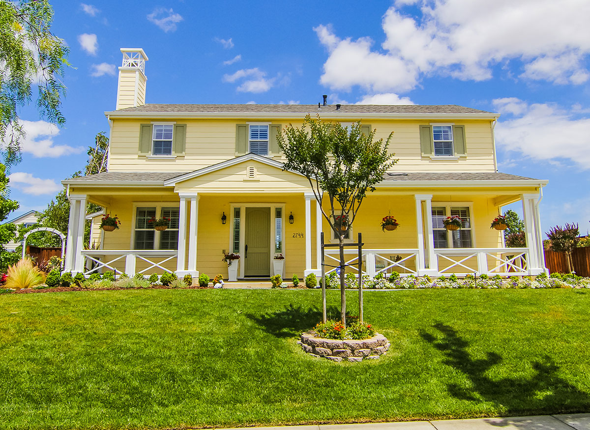 Exterior Photo of a Yellow House